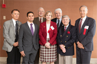 gianelly-200 (l-r) Dr. Jim Boley, Dr. Mohamed Masoud, Dr. Lysle Johnston, Dr. Leslie Will, Dr. Eustáquio Araújo, Dean Jeffrey Hutter, and Dr. Roberto Justus