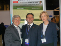 (l-r) Dean Jeffrey W. Hutter, Kaveh Bahravand Ahmadi AS 14, and Dr. Leslie Will