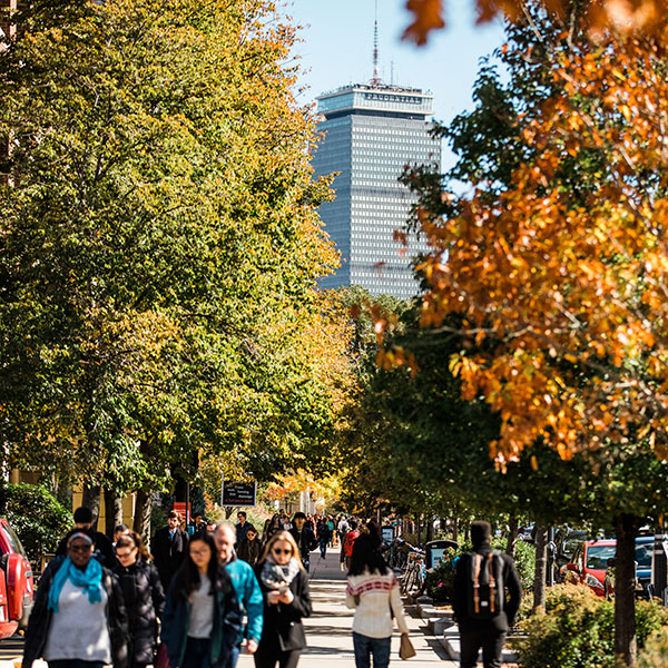 Boston University in fall