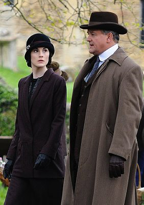 Hugh Bonneville as Lord Grantham and Michelle Dockery as Lady Mary