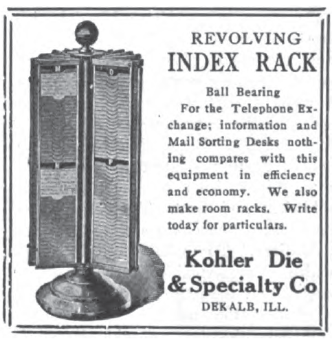 Source: Kohler [Advertisement] (1921, July 2.) The Hotel World: The Hotel and Travelers Journal, 93(1), p. 59.