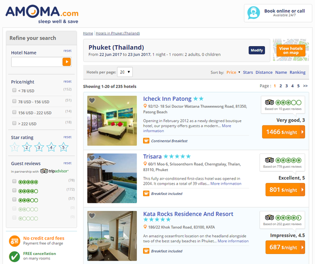 Room bookings can be made through Amoma.com and other wholesale aggregator websites by anyone online. However, the back end wholesale source for each booking from Amoma and other channels like it can be very challenging for a hotel to identify