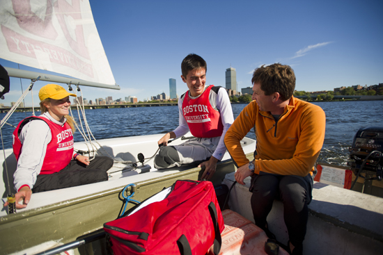 Boston University BU Sailing Club, coach Stan Schreyer, Charles River