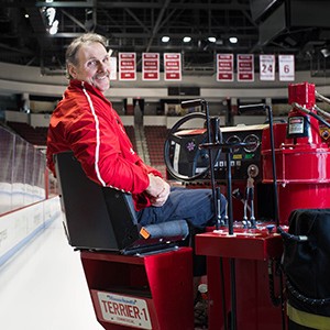 Michael Cunniff, Zamboni Driver and Ice Technician at Boston University Agganis Arena