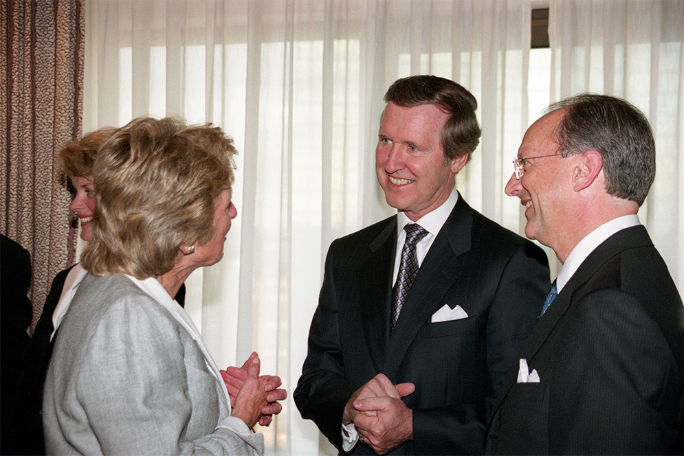 Secretary of Defense William Cohen at a Boston University School of Law event in 2000