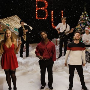 BU musicians on magical winter Wonderland set.