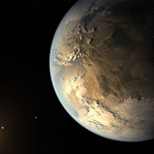 Artistic rendering of Kepler-186f, a potentially habitable exoplanet