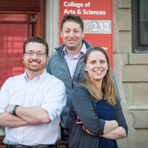 Political scientists Maxwell Palmer (from left), David Glick, and Katherine Levine Einstein say big-city mayors shun higher office because of its hard-edged partisanship. Photo by Jackie Ricciardi