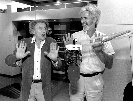 Marcel Marceau poses with Christopher Lydon