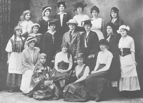 Ladies of the lake: the Silver Bay Committee of Boston's YWCA, which was composed of several female students from the College of Liberal Arts (now the College of Arts and Sciences), came up with the idea in 1916 for a circus to benefit a YMCA conference center located on the western shores of Lake George in upstate New York. "For days, alluring posters of smirking clowns, graceful ballet girls and large-eyed elephants" were posted around campus, urging students not to miss the BU CLA Circus, according to the Hub yearbook."When the eventful night came, it was a large throng" that greeted a troupe marching in costume and later performing skits and dramatizations. The Silver Bay Association conference center, located on a 700-acre site in Adirondack Park, was founded in 1902 and served as a yearly retreat for YWCA members. "We think of it as the dreamland, the fairy paradise, and to visit this place we make any sacrifice," wrote Doris Kennard (CLA'16). "Six hundred girls gather together. And what glorious times they have! The day is filled with everything from serious talks in the orchard to a dip in the lake, mountain climbs or a tennis tournament." Photo from the 1917 Hub yearbook