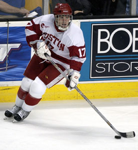 Frantisek Skladany (SHA’04) led the Terriers in scoring last year with 14 goals and 21 assists. Photo by John Quackenboss