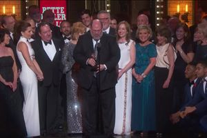 Producers, cast, and crew of HELLO, DOLLY! accept the Tony Award for Best Revival of a Musical, June 11, 2017.