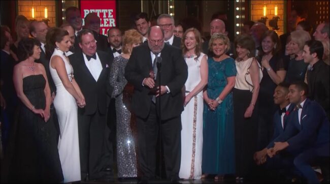 Producers, cast, and crew of HELLO, DOLLY! accept the Tony Award for Best Revival of a Musical, June 11, 2017.