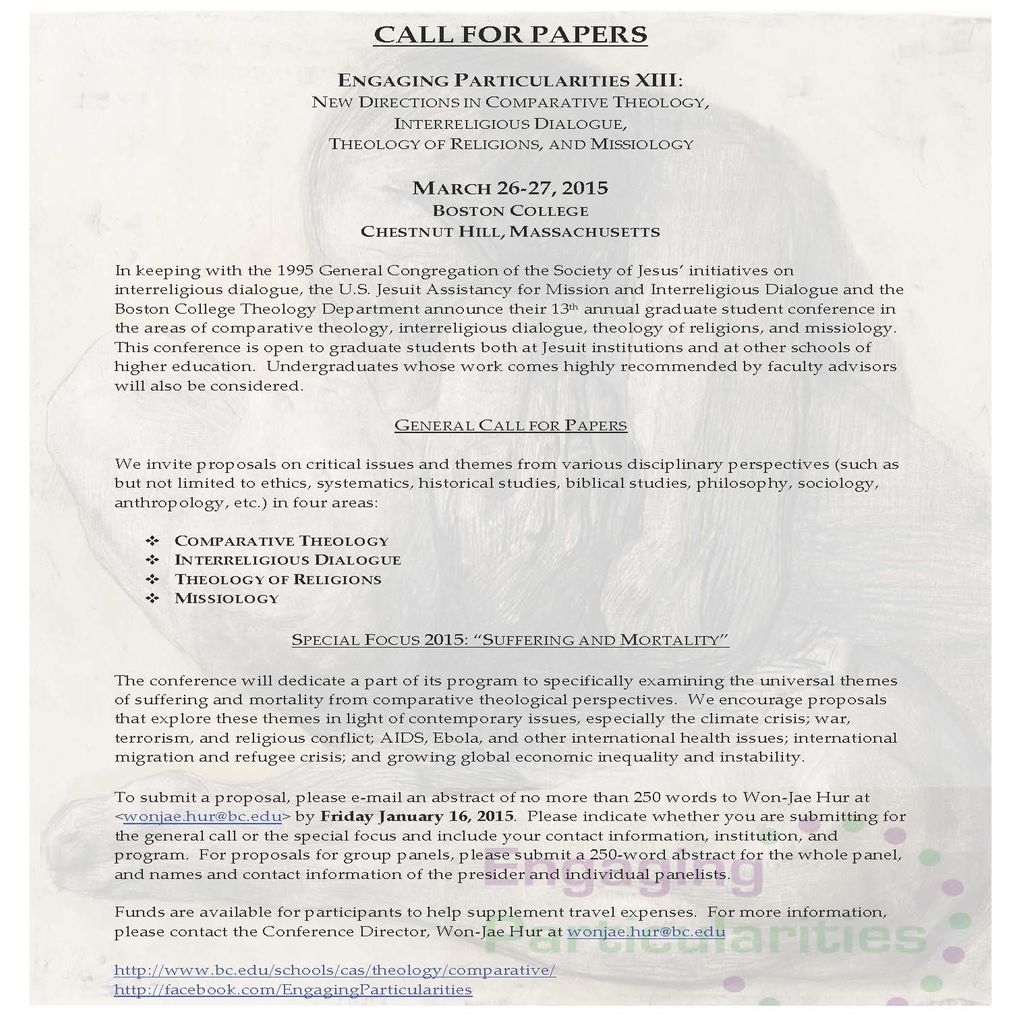 Call for papers. CFP 2015