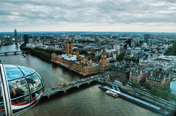 Breathtaking views from the London Eye. Photo by Ellen Clouse