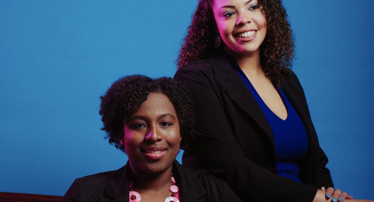 Studio portraits of Tiye Barnes (COM’19) and Kayla Richardson (COM’20).