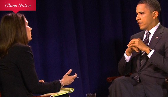 classnotes_banner In March, Erica Hill (’98), cohost of The Early Show on CBS, interviewed President Barack Obama about the U.S. intervention in Libya.