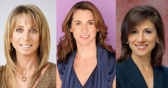 AlumnaeDynamae From left, Bonnie Hammer, Nancy Dubuc and Nina Tassler: three alumnae on The Hollywood Reporter’s top-ten list of powerful women. Photos courtesy of the alumnae