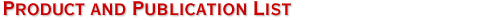 Product and Publication list