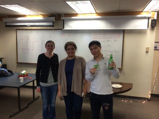 The winners of this years Dumpling Pageant. From left to right, Mary Farina, Bahareh Sanaie-Movahed, and Zhe Zhu. Not pictured is also winner Rita Cabral.