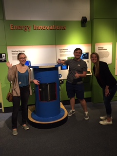 GE 150 student Allison Wenner and her fellow students pose for a picture at the Museum of Science. Photo courtesy of Allison Weiner and James Baldwin.
