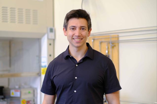 Sean Lubner standing in his lab