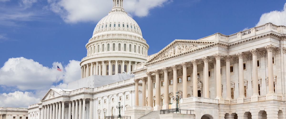 East facade of the US Capitol Building, Washington DC, USA