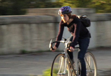 Bosotn University BU bike-friendly, Commonwealth Avenue cyclist