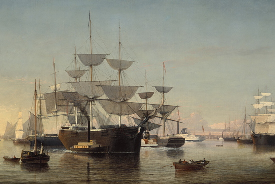 New York Harbor, Fitz Henry Lane (1804–1865) about 1855. Photo courtesy of Museum of Fine Arts, Boston
