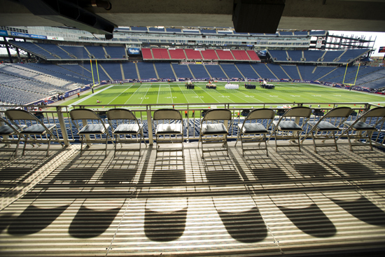 Gillette Stadium accessible seating Gillette Stadium accessible seating for disabled patrons who use wheelchairs