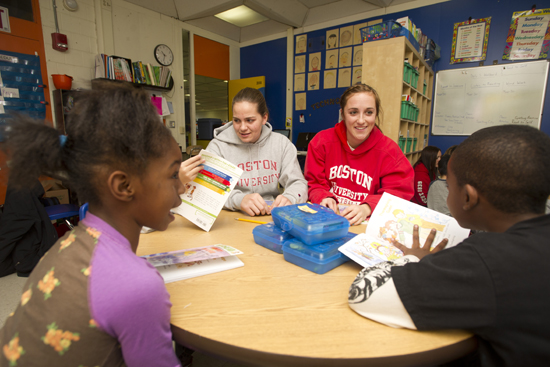 BU Terriers Boston public schools holiday reading program