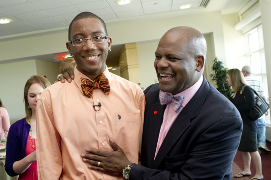 Kyle Trotman, Boston University Dean of Students Kenneth Elmore