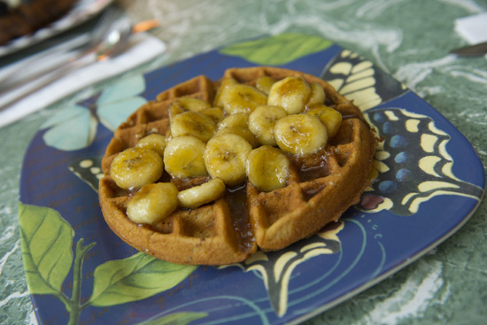 Caribbean Waffle at The Friendly Toast, Cambridge, MA, Boston Brunch