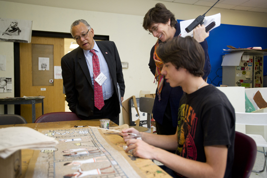 Boston Public Schools Principal for a Day, Hardin Coleman, Dean Boston University School of Education SED