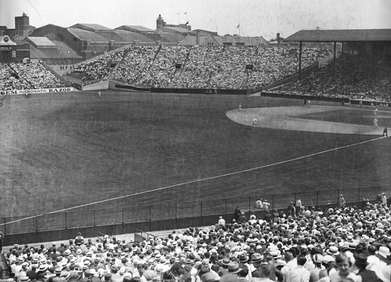 Braves Field, left field pavilion Boston Braves Field, Nickerson Field, Boston University