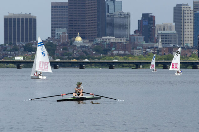 Boston University BU sailing team and rowing
