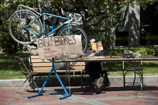 BU Bikes at the Earth Day Festival 2012, Boston University Bicycle Safety Committee, Sustainability @ at BU