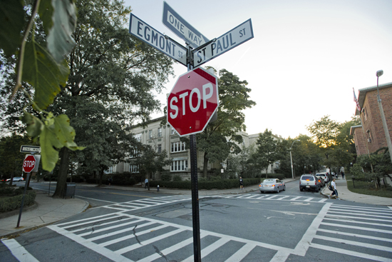 Armed robbery at intersection of St. Paul Street and Egmont Street, Brookline, MA