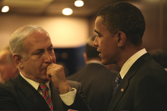 Israeli prime minister Benjamin Netanyahu and President of the United States Barack Obama