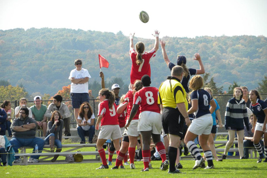 Boston University BU women's rugby football team, club sports, Nickerson Field