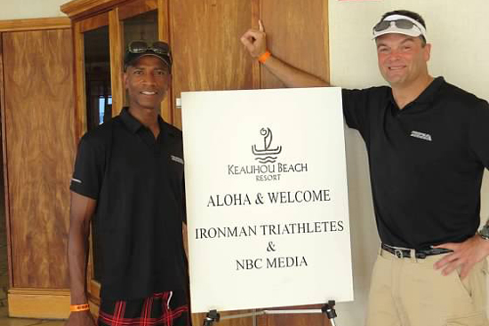 Larry Lewis and Woodrow Freese, Ironman Triathlon Kona Hawaii, Boston University BU associate director of residence life reslife