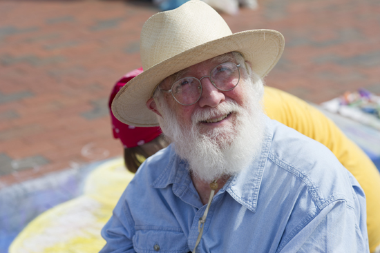 Boston University BU alum, sidewalk sam, boston street sidewalk art for the masses