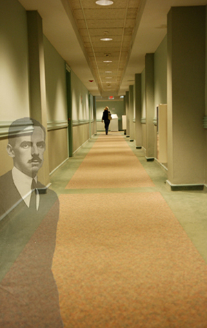 Eugene O'Neill playwright, ghost haunting Shelton Hall Boston University