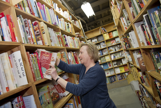 Diane Thomson, cookbook buyer, New England Mobile Book Fair