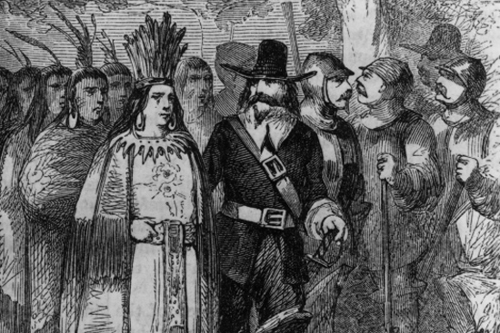 Illustration of the first Thanksgiving