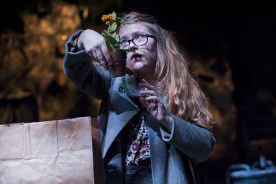 Celia Pain as Matilda Tilly, The Effect of Gamma Rays on Man-in-the Moon Marigolds by Paul Zindel, Boston Center for American Performance BCAP, Boston University BU College of Fine Arts CFA