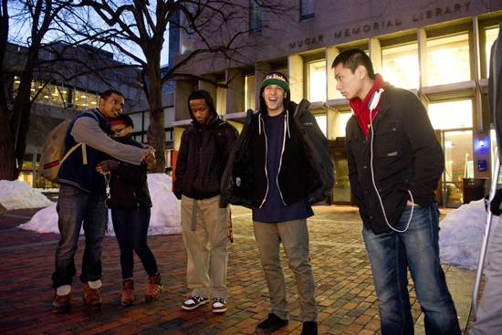 Boston University Hip-Hop student club Wednesday night cypher on George Sherman Union GSU Plaza