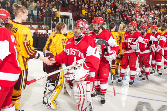 2013 NCAA women's hockey championship, Boston University BU Terriers, University of Minnesota UMN Gophers