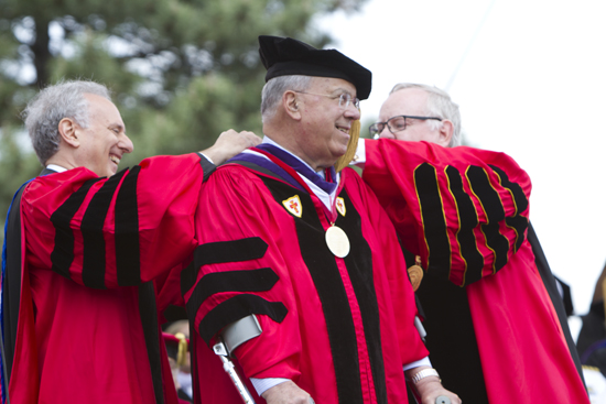 Mayor Thomas M. Menino receives Boston University Medallion, Boston University 140th Commencement Ceremony