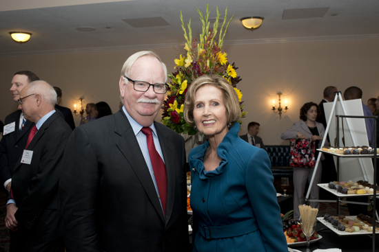 President Robert A. Brown and congresswoman Constance Connie Morella, Boston University BU reception for Washington DC governement officials and alumni